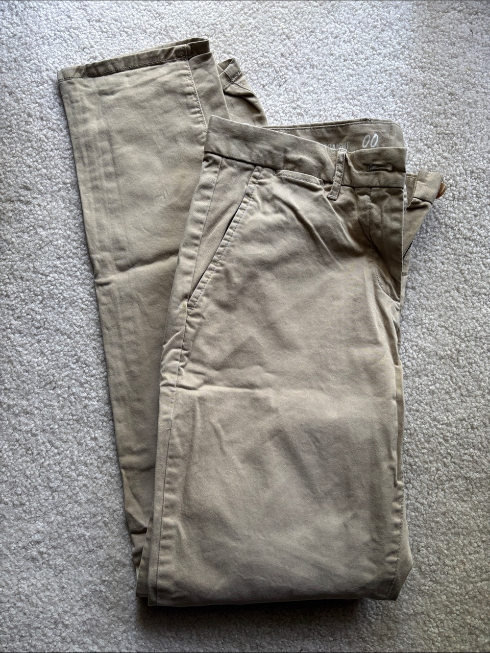 Gap Broken-In Straight khakis with deep pockets